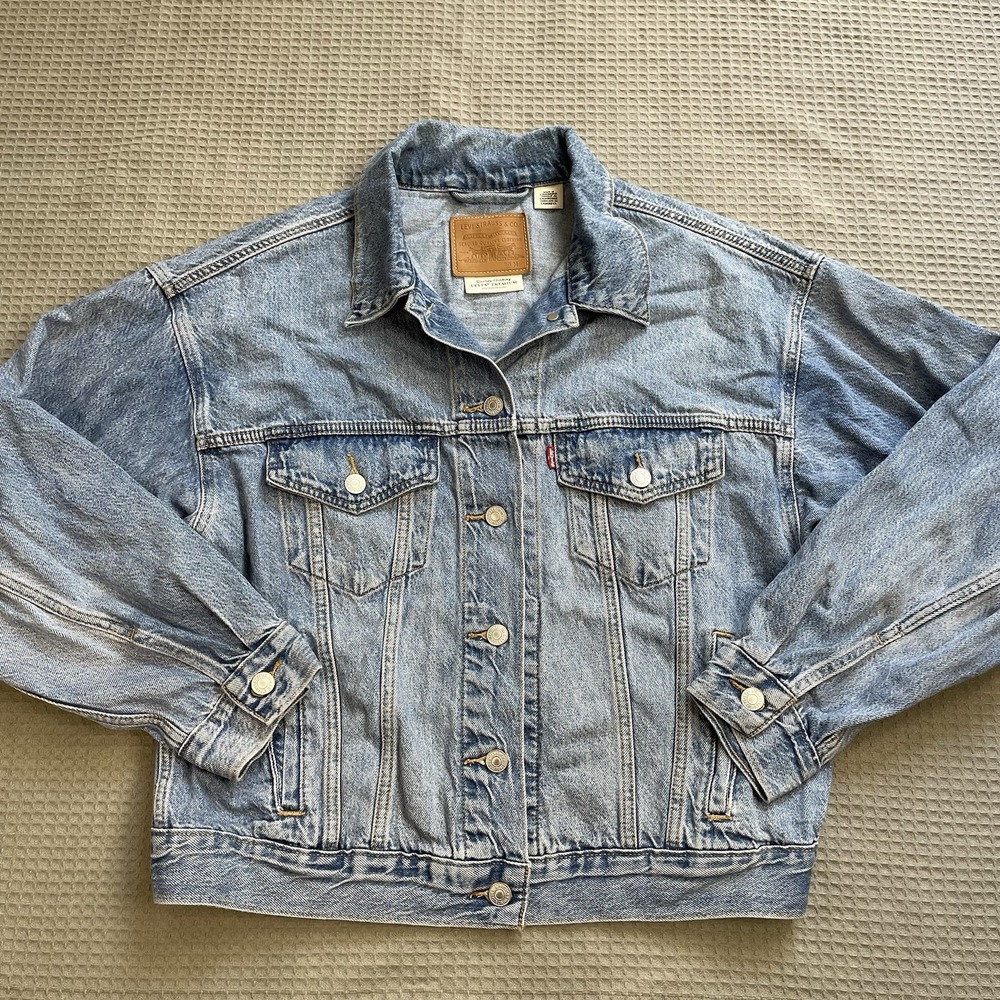 Levi's Premium 90's Trucker Denim Jean Jacket Medium Womens Cotton Stretch
